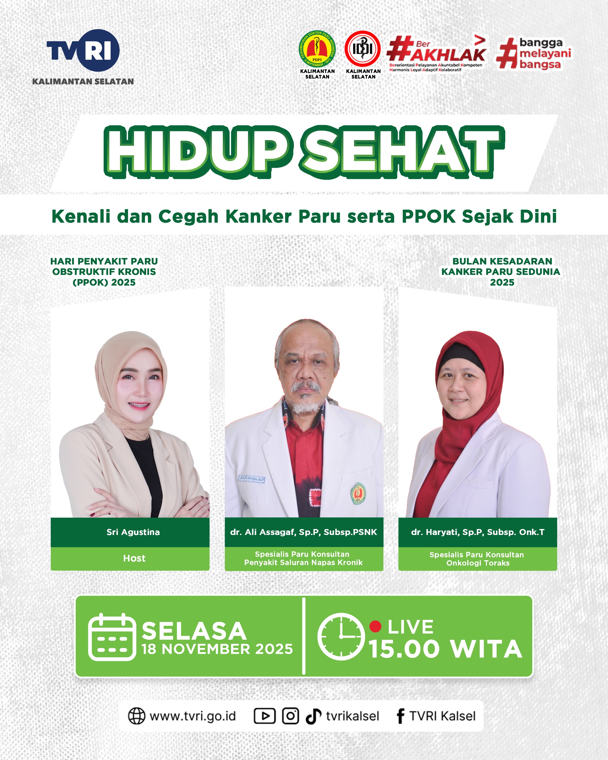 HIDUP SEHAT: Kenali dan Cegah Kanker Paru serta PPOK Sejak Dini