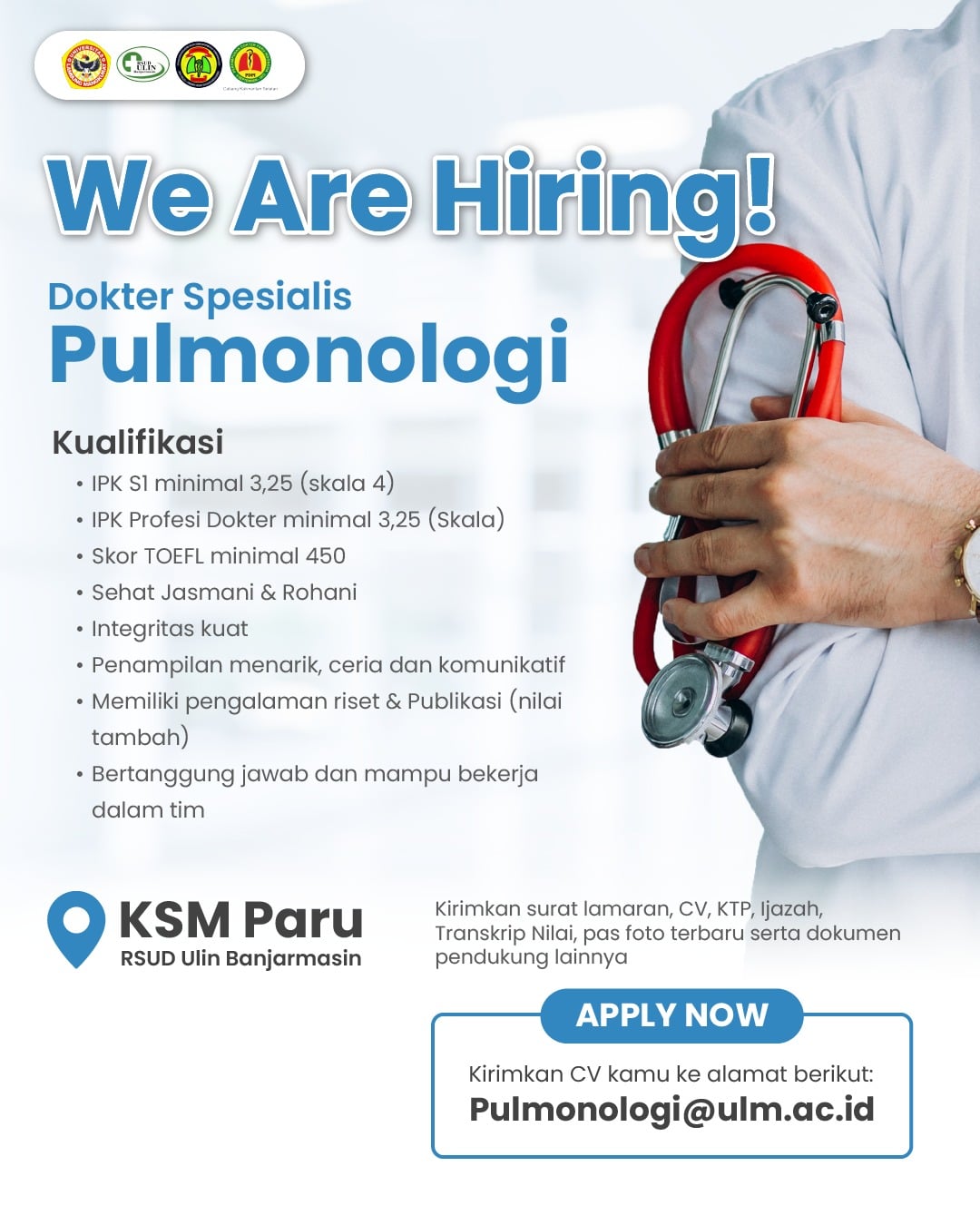 Lowongan Dokter Spesialis Pulmonologi